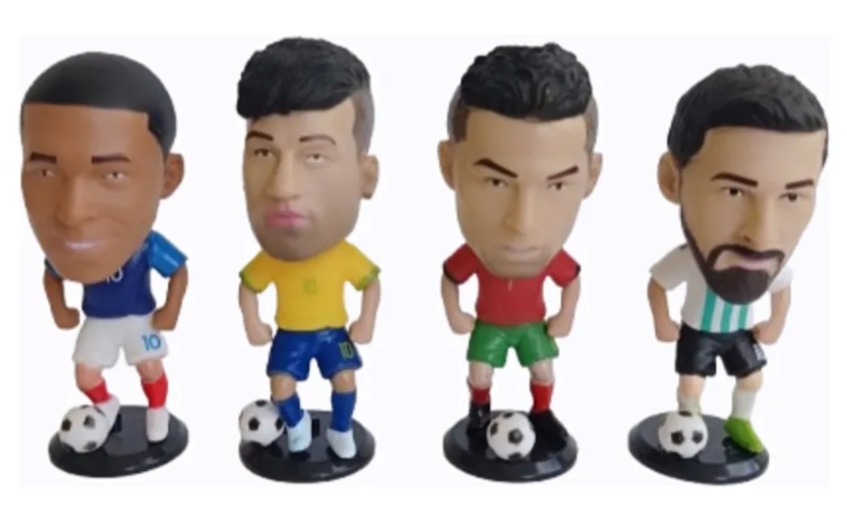 MUÑEQUITOS DE  FUTBOOL COLECCION X 4